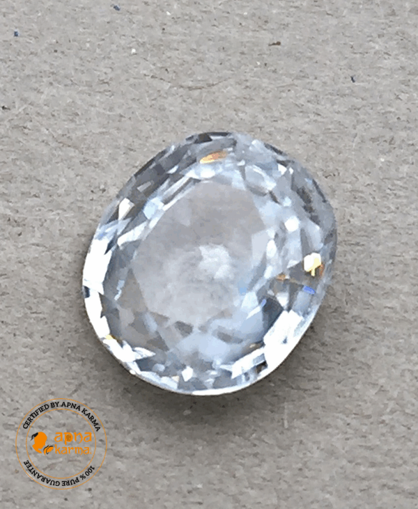 5.53 Carat Natural White Zircon Gemstone