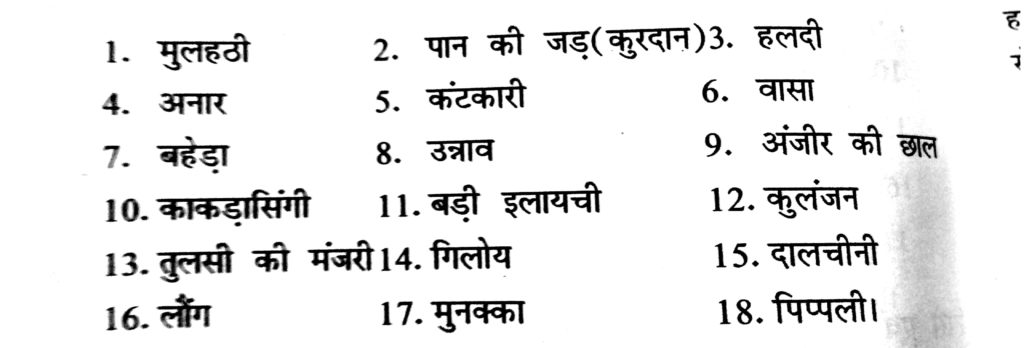 Ayurvedic treatment for cough